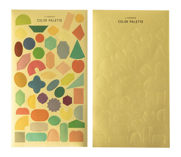 Livework Color Palette Stickers - Gold Way Shapes