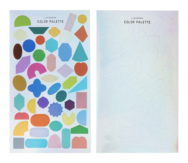 Livework Color Palette Stickers - Holo Foil Shapes