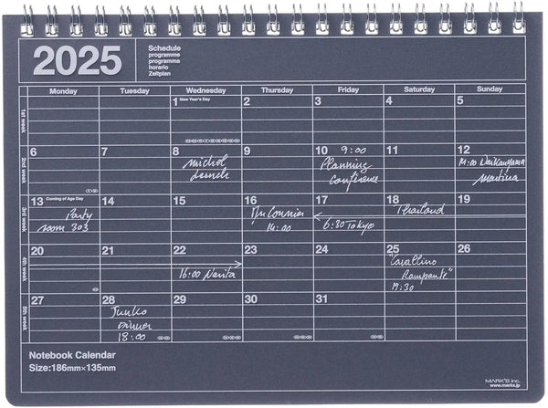 Mark's 2025 Notebook Desktop Calendar Small