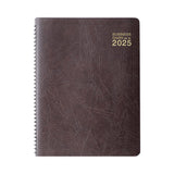 Midori Business Diary A5 Weekly Ringbound Planner Brown 2025