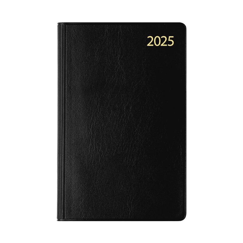 Midori Pocket Schedule 2025 Weekly Diary Black A6