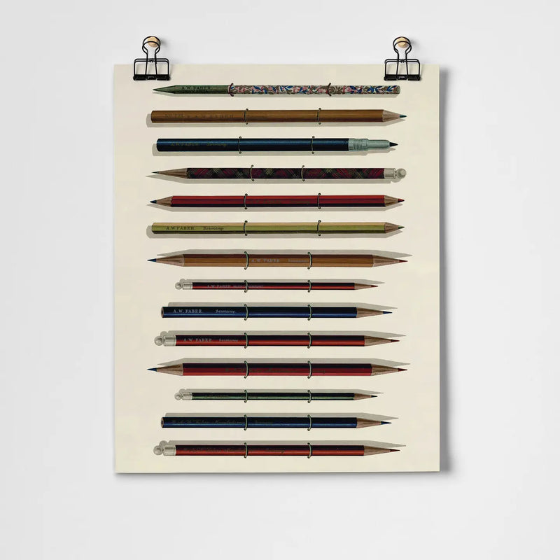 Vintage Pencils Fine Art Print A3