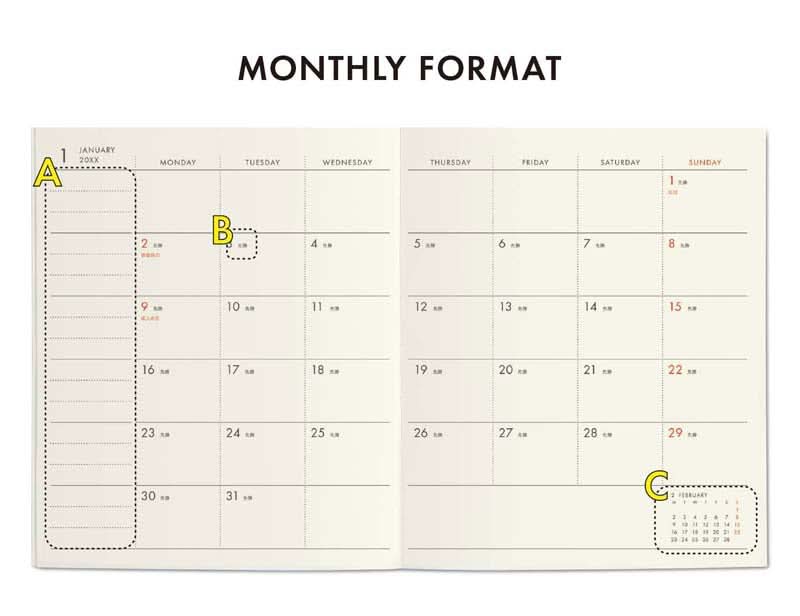 Hightide 2026 Nahe Small Square Monthly Planner