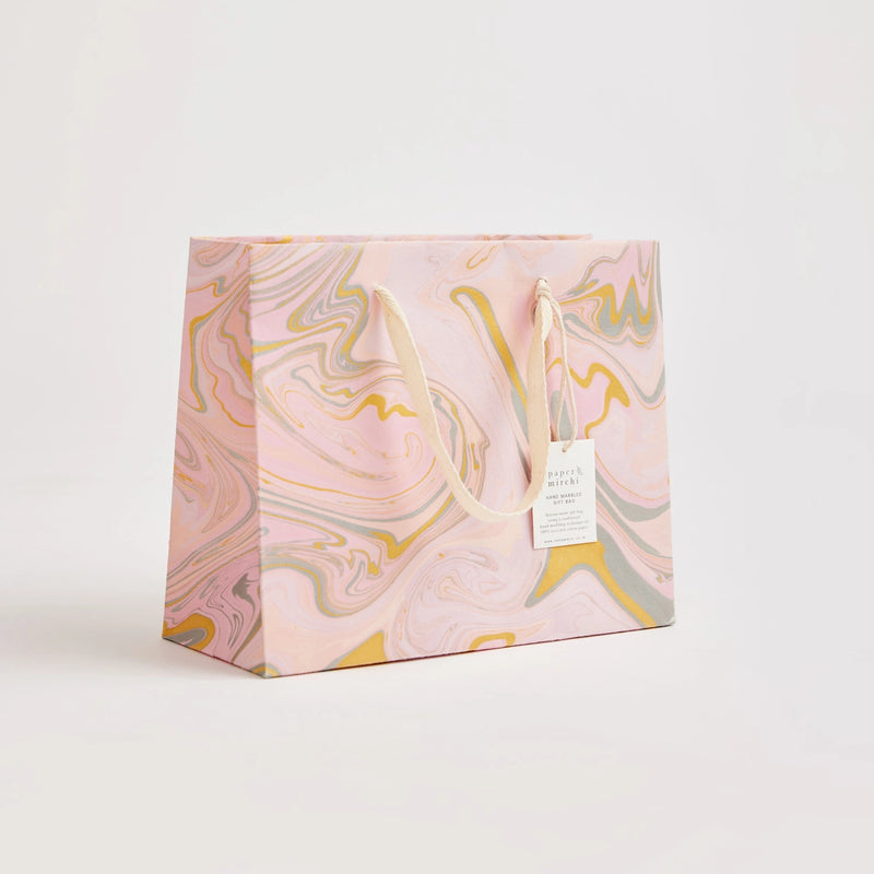 Hand Marbled Pastel Medium Gift Bag