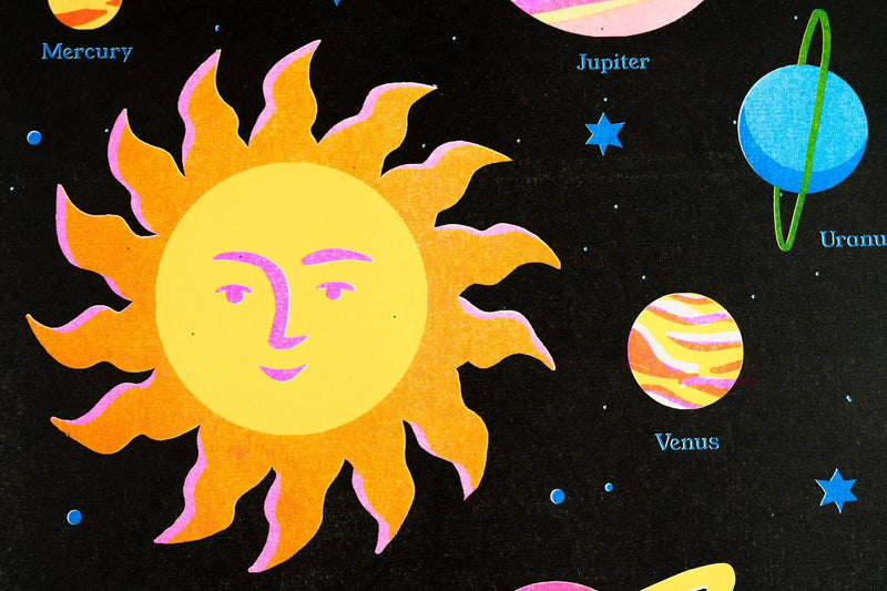 Solar System A3 Riso Print