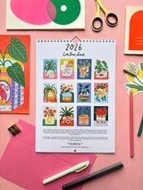 Kerrie Illustrates 2026 Plants in Tins A4 Calendar