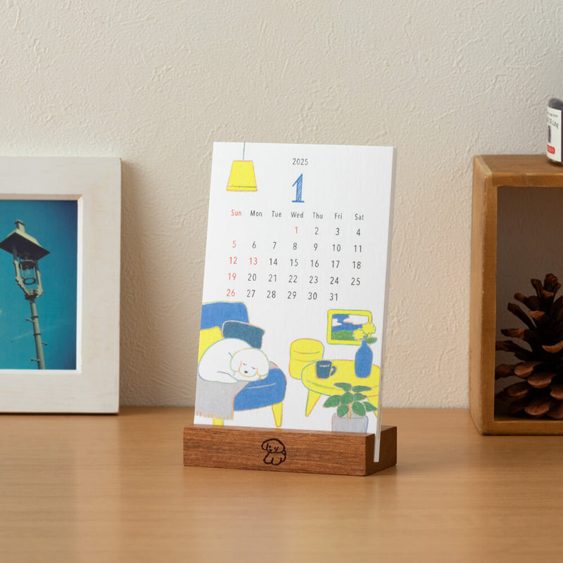 Midori 2025 Dog Desk Stand Calendar