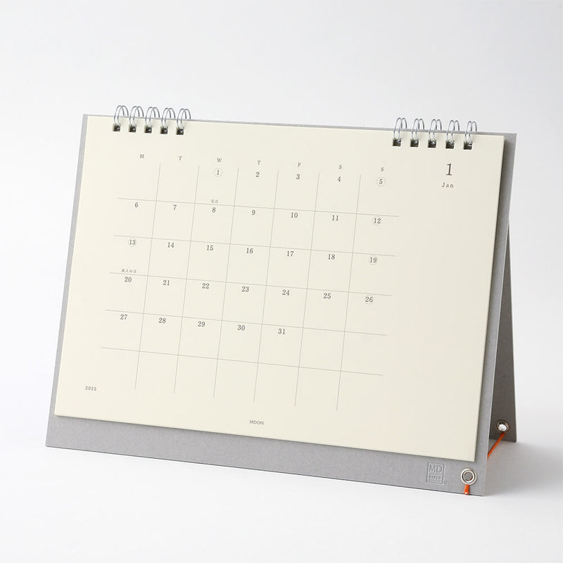 MD Paper A5 Desk Stand Calendar 2025 Monthly Block & Memo