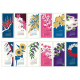 Midori 2026 Echizen Washi Floral Wall Calendar - Small