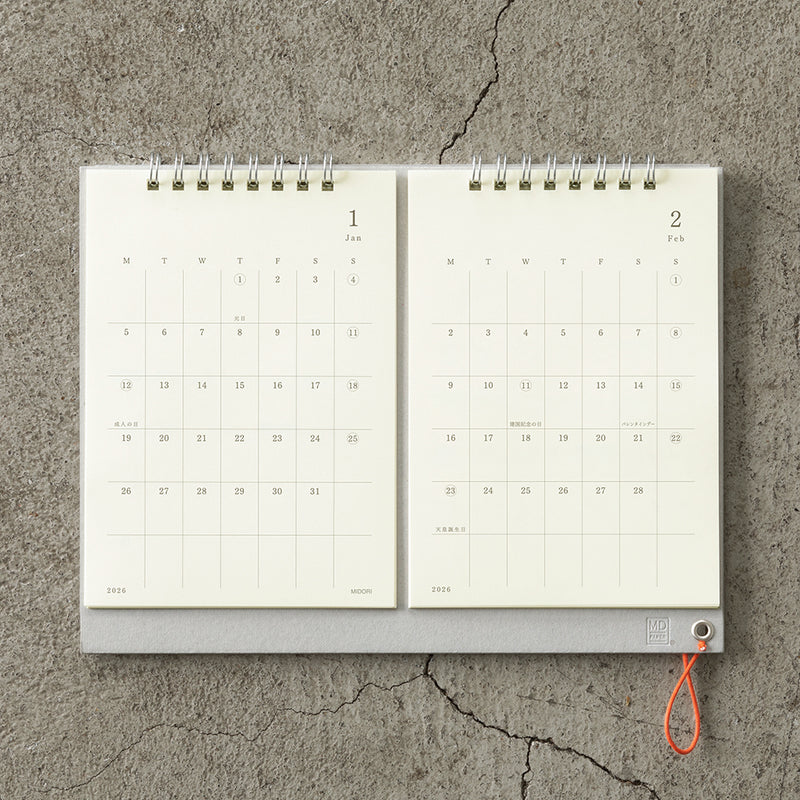 MD Paper 2026 Monthly Desk Calendar Twin