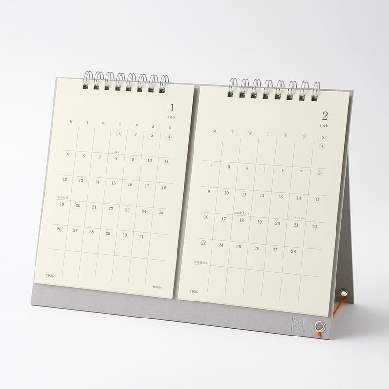 MD Paper 2026 Monthly Desk Calendar Twin
