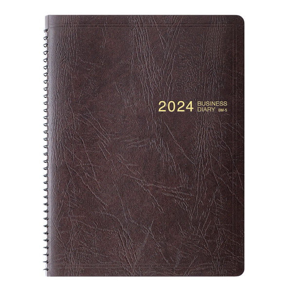 Midori Business Diary B5 Weekly Ringbound Planner Brown 2025