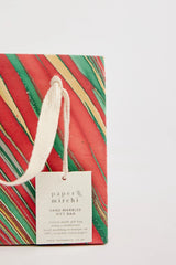 Hand Marbled Christmas Glitz Small Gift Bag