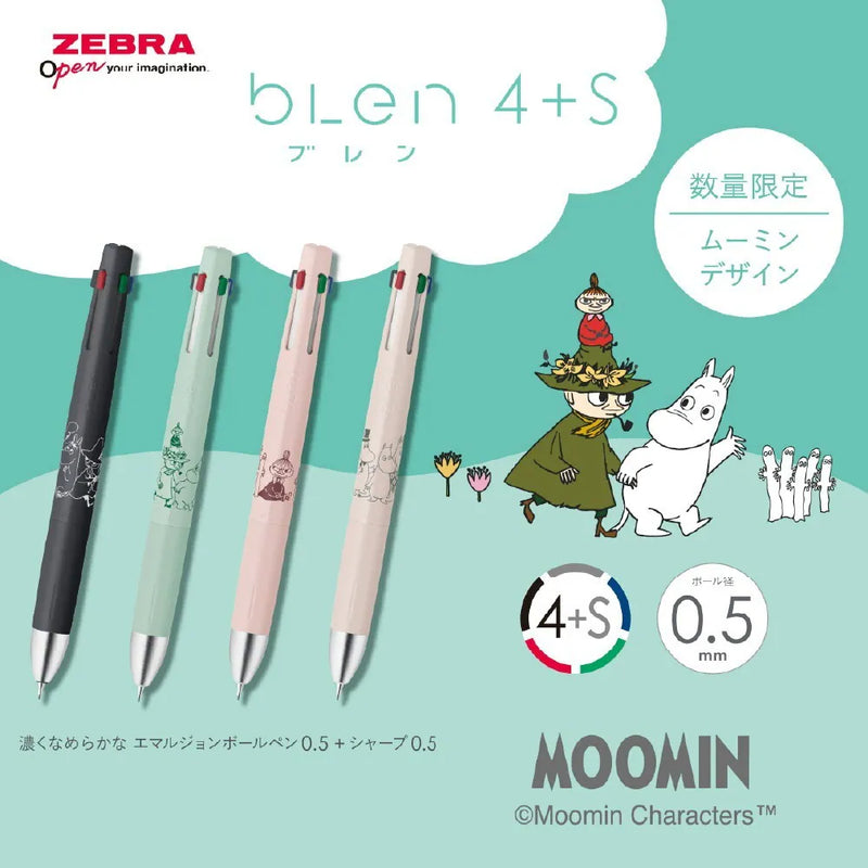 Zebra Blen x Moomin 4+S Multi Pen 0.5mm, $13.42