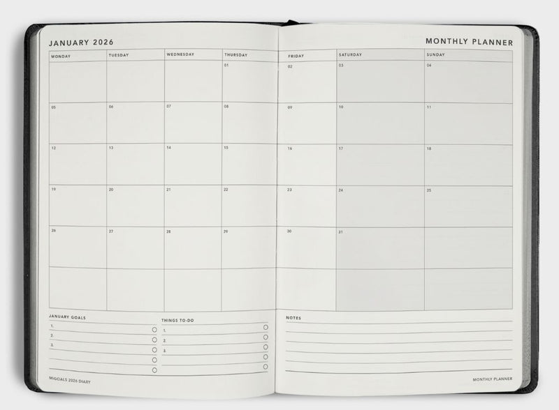 MiGoals 2026 A5 Weekly Notes Diary