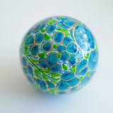 East End Press Green & Blue Papier Mache Bauble