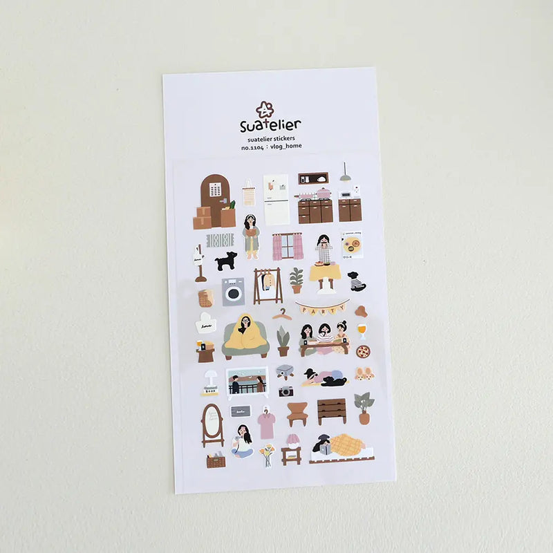 Suatelier Stickers no.1104 Vlog_home