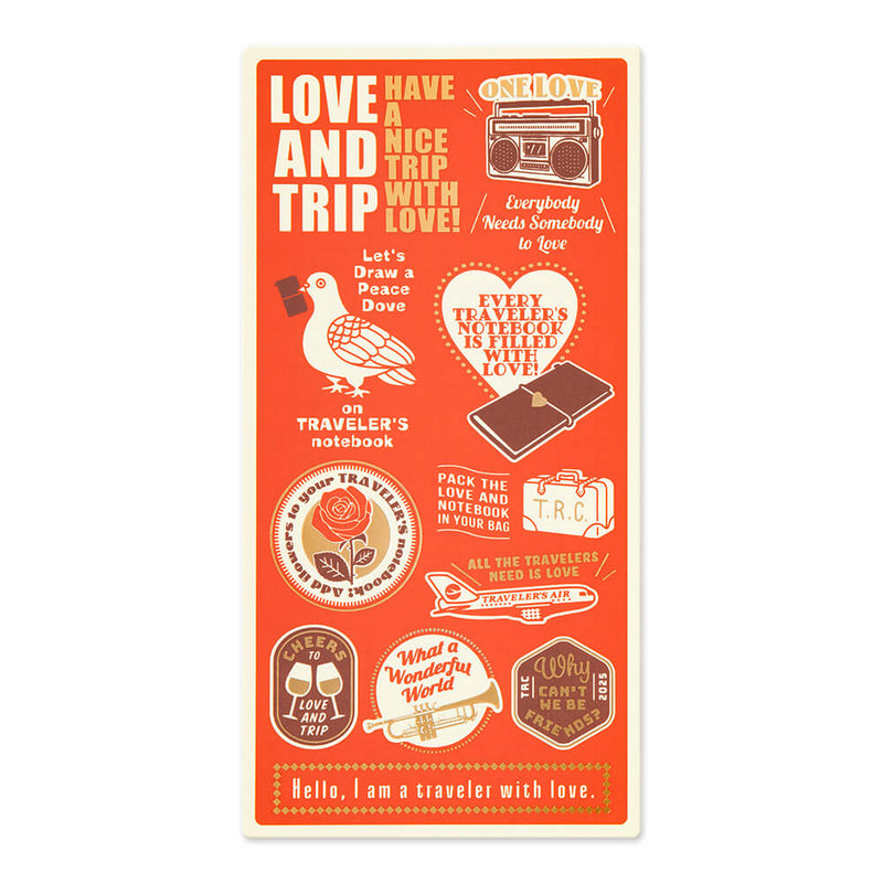 TRAVELER'S Notebook Refill: Love and Trip 2025 Plastic Sheet Writing Board Pre-Order