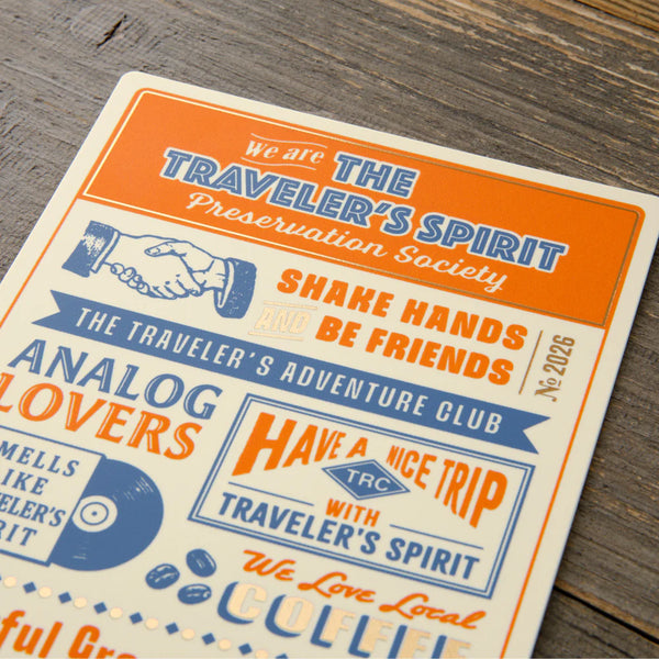 TRAVELER'S Notebook Refill: 2026 Traveler's Spirit Pencil Board