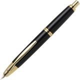 Pilot Capless Fountain Pen Deep Black Mica - 18k Gold Nib