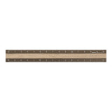 Midori Aluminium Wooden Ruler 15cm Brown