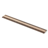 Midori Aluminium Wooden Ruler 15cm Brown