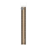 Midori Aluminium Wooden Ruler 15cm Brown