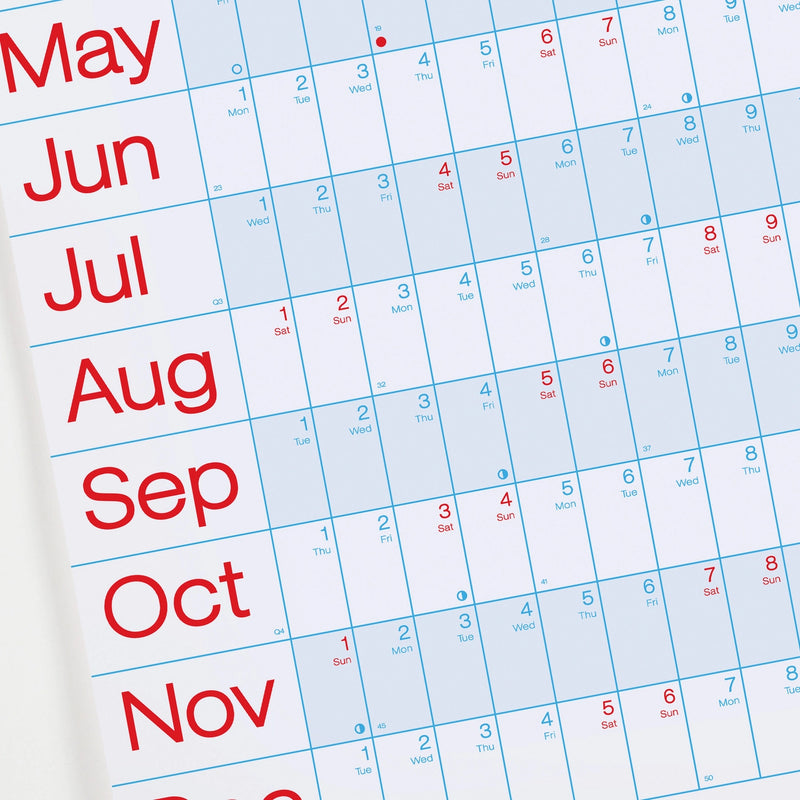 Crispin Finn 2026 Year Wall Planner - Landscape View