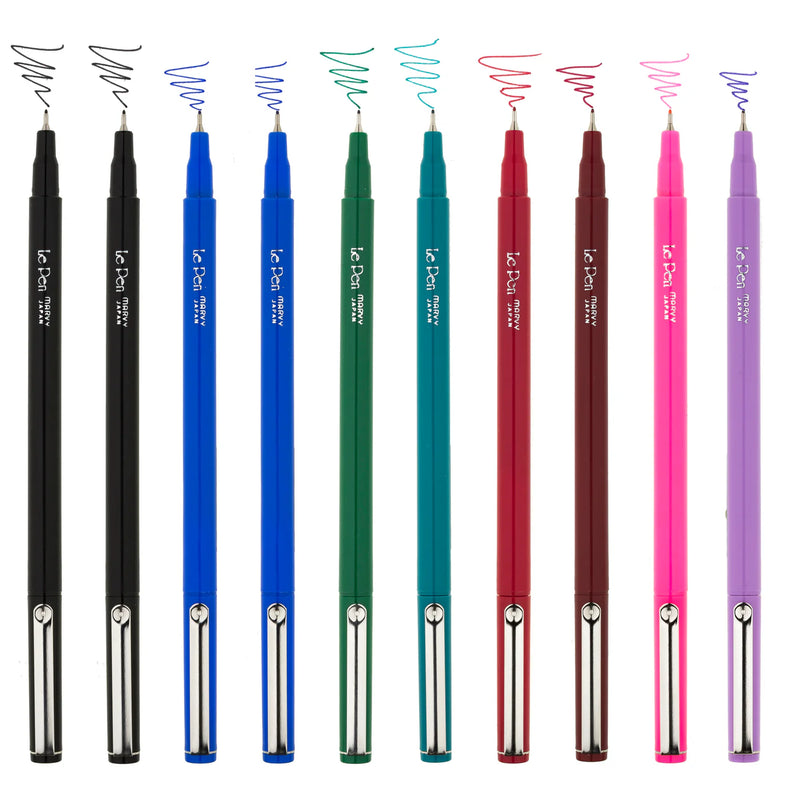 Marvy Uchida 4300 Le Pen Set of 10 Fineliner 0.3mm Pens