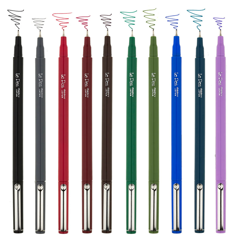 Marvy Uchida 4300 Le Pen Set of 10 Fineliner 0.3mm Pens