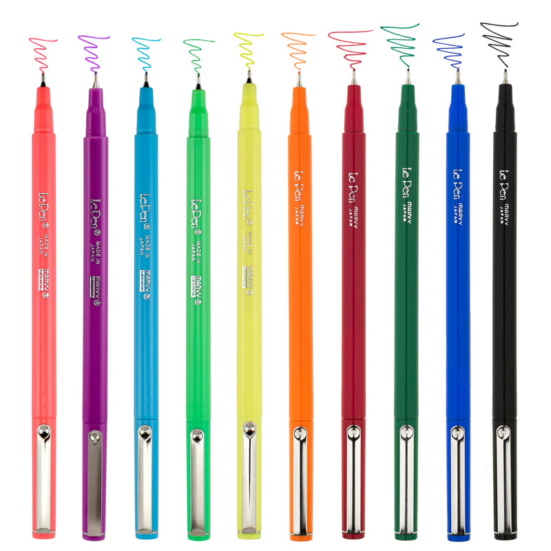 Marvy Uchida 4300 Le Pen Set of 10 Fineliner 0.3mm Pens