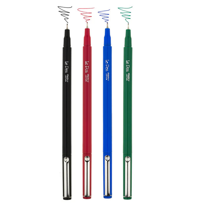 Marvy Uchida 4300 Le Pen Set of 4 Fineliner 0.3mm Pens