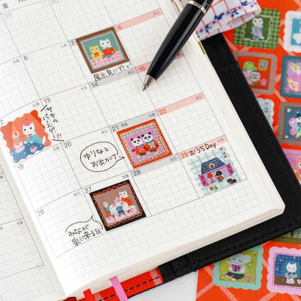 Yumi Kitagishi: Stickers - Daily Life of a White Cat