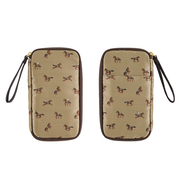 Hobonichi Small Drawer Pouch (Bow & Tie: Galloping Horses)