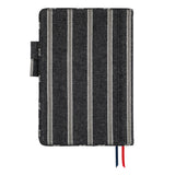 Hobonichi Techo A5 Cousin Cover - Lined Fabric Twill (Navy x Gray)