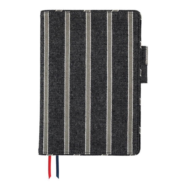 Hobonichi Techo A5 Cousin Cover - Lined Fabric Twill (Navy x Gray)