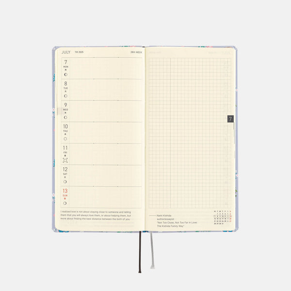 Hobonichi Weeks English 2025 Yumi Kitagishi : Beautiful Wallpaper