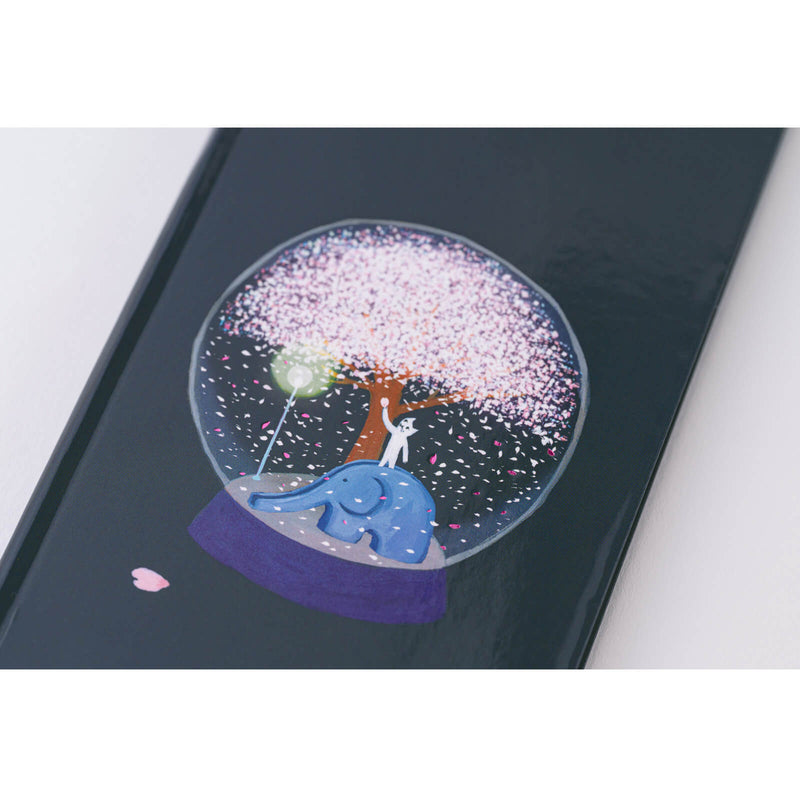 Hobonichi Weeks English 2025 Hiroko Kubota : Night Cherry Blossom Snow Globe