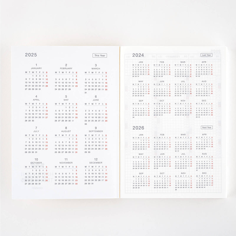 Hobonichi Techo 2025 English Cousin Book (January Start) A5