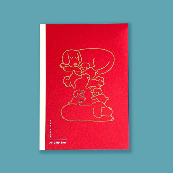 Sikigu Dogs A5 Grid Pad Notebook