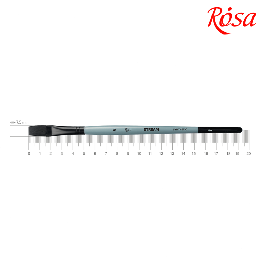 Rosa Synthetics Flat Painting Brush, STREAM 134