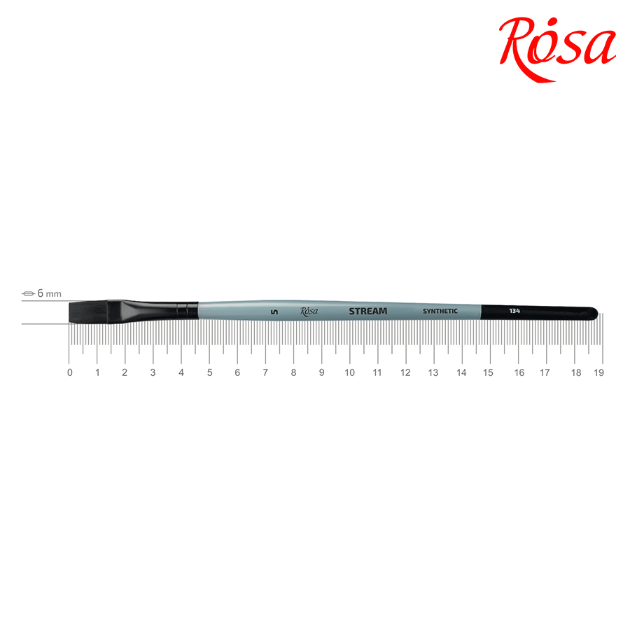 Rosa Synthetics Flat Painting Brush, STREAM 134