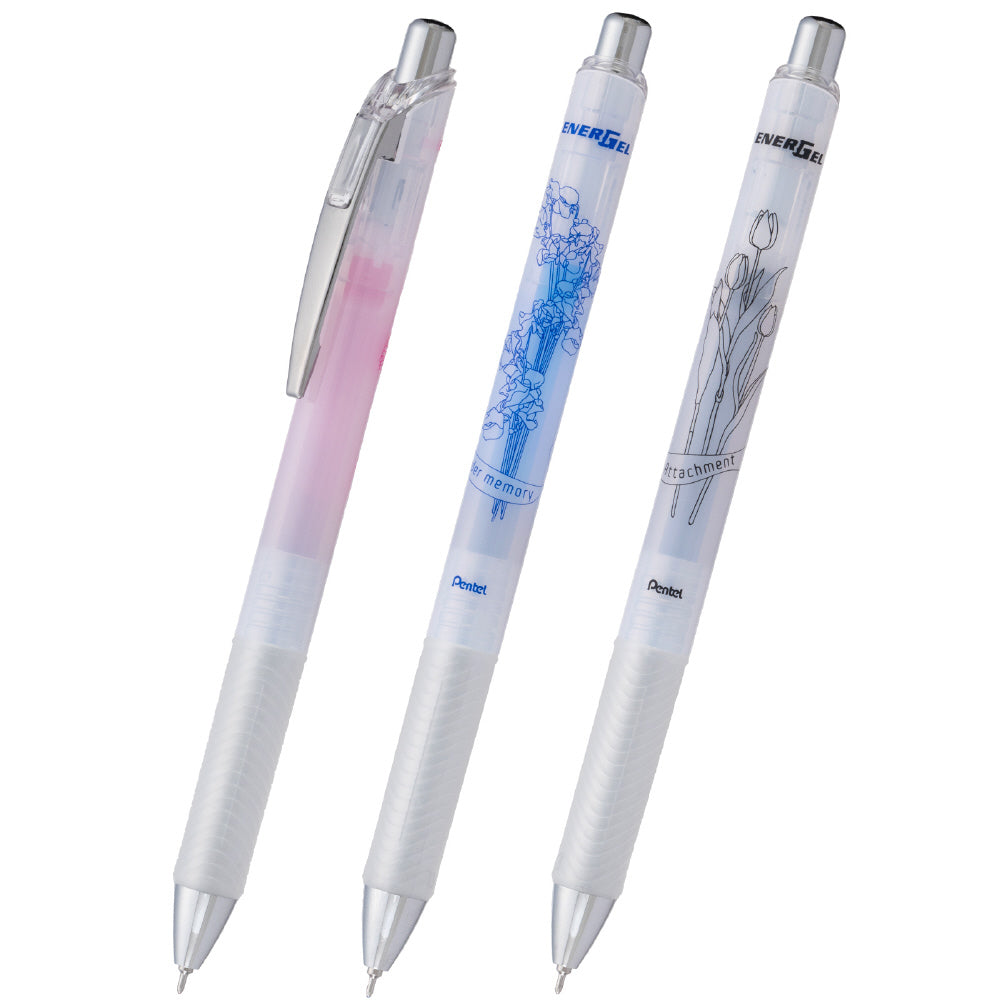 Pentel Energel Flower Language 0.5mm Gel Pen Set of 3, $11.33