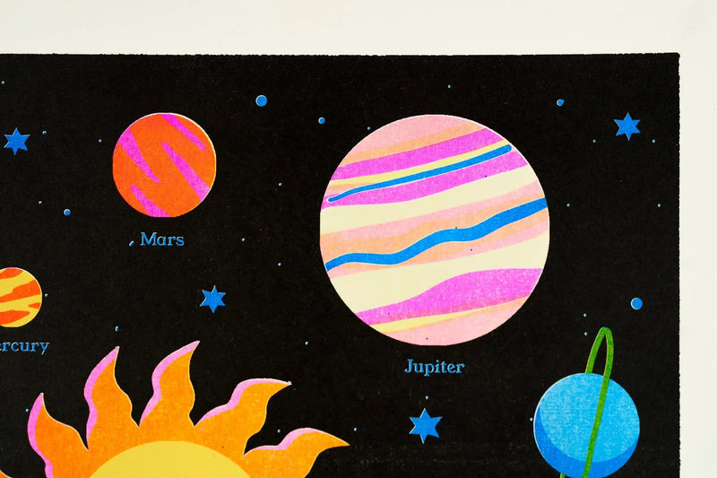 Solar System A3 Riso Print