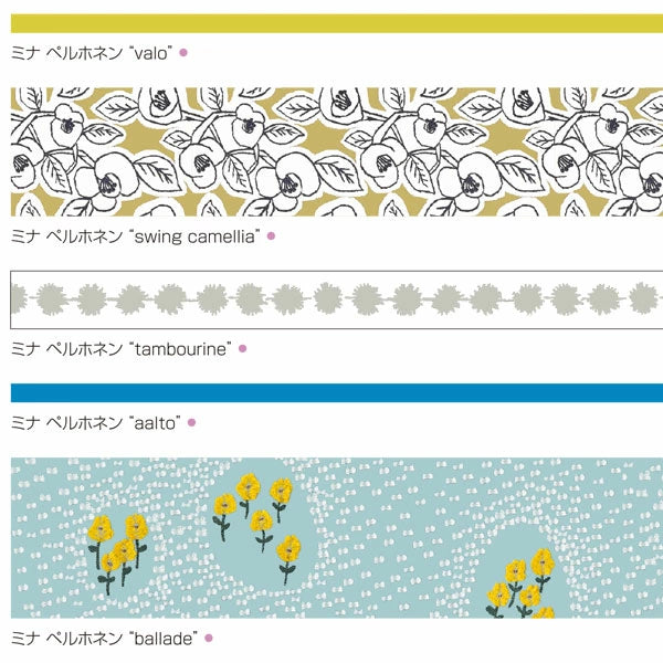 MT 100th Anniversary Mina Perhonen Set of 5 Washi Tapes