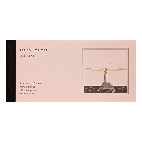 Kyupodo Todai Lighthouse Memo Pad - Twilight