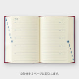 Midori 10 Year Diary Red