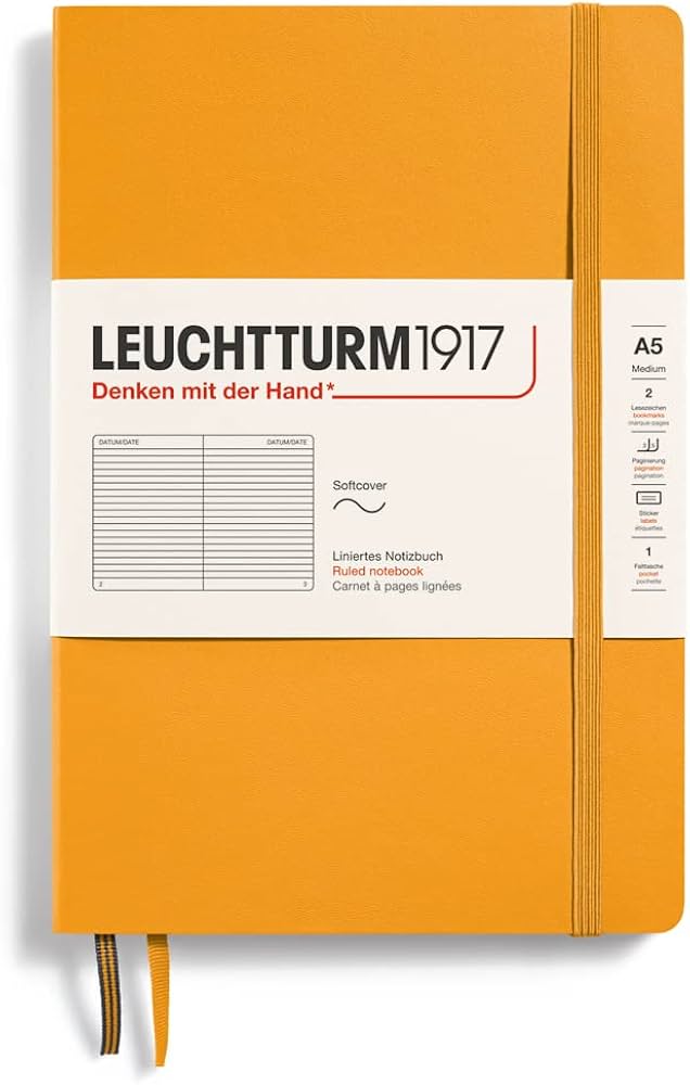 Leuchtturm 1917 A5 Softcover Notebook Lined Various Colours