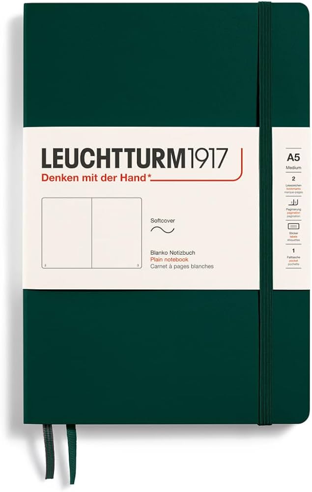 Leuchtturm 1917 A5 Softcover Notebook Lined Various Colours