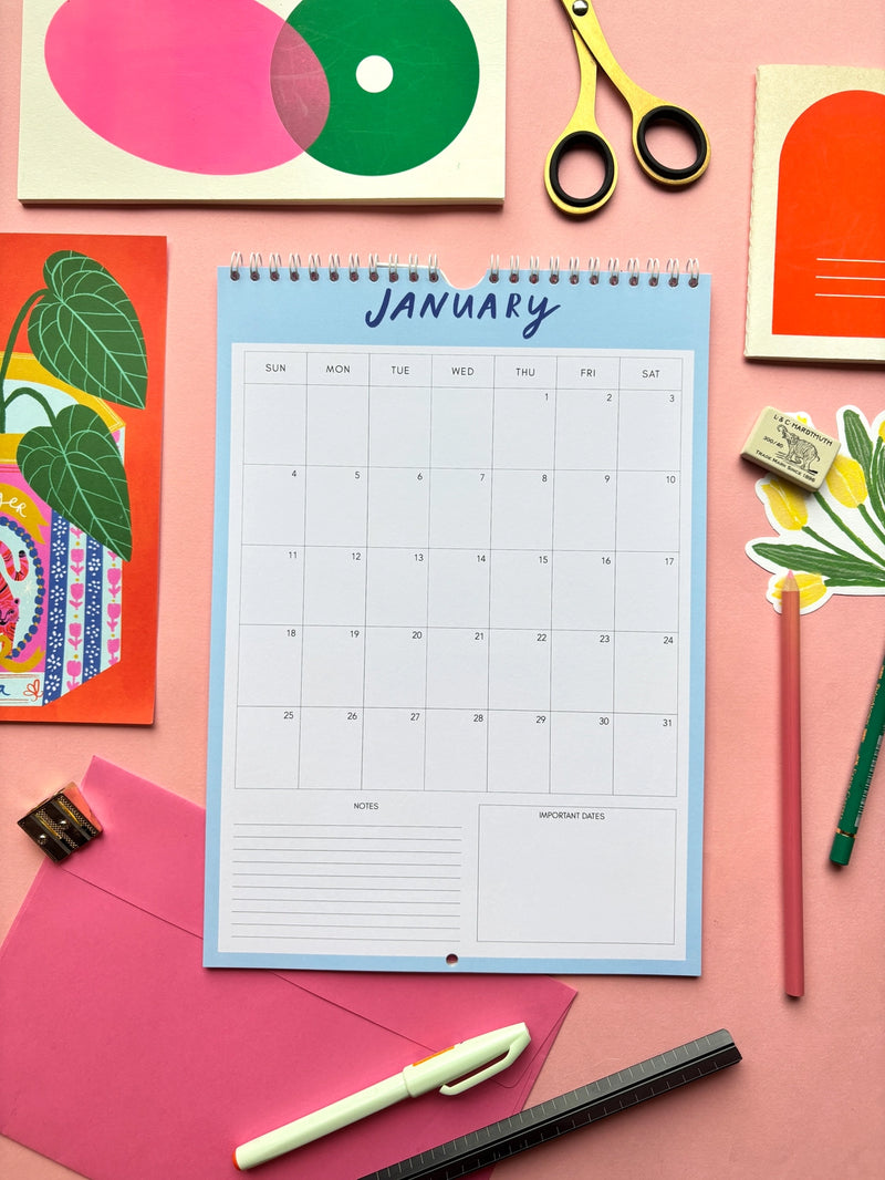 Kerrie Illustrates 2026 Plants in Tins A4 Calendar